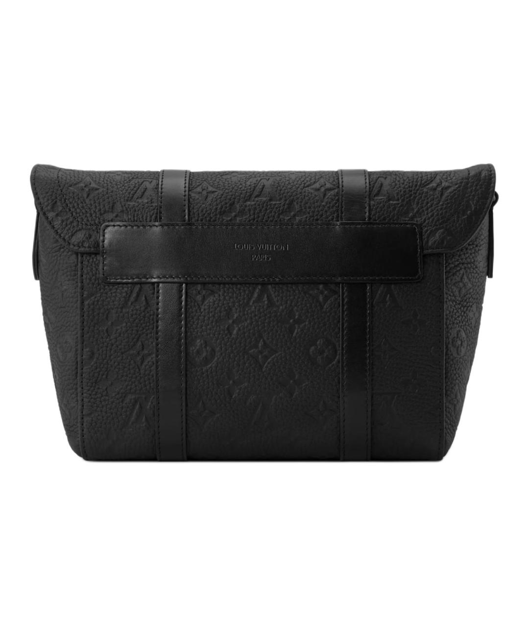 LOUIS VUITTON Черная кожаная сумка на плечо, фото 3