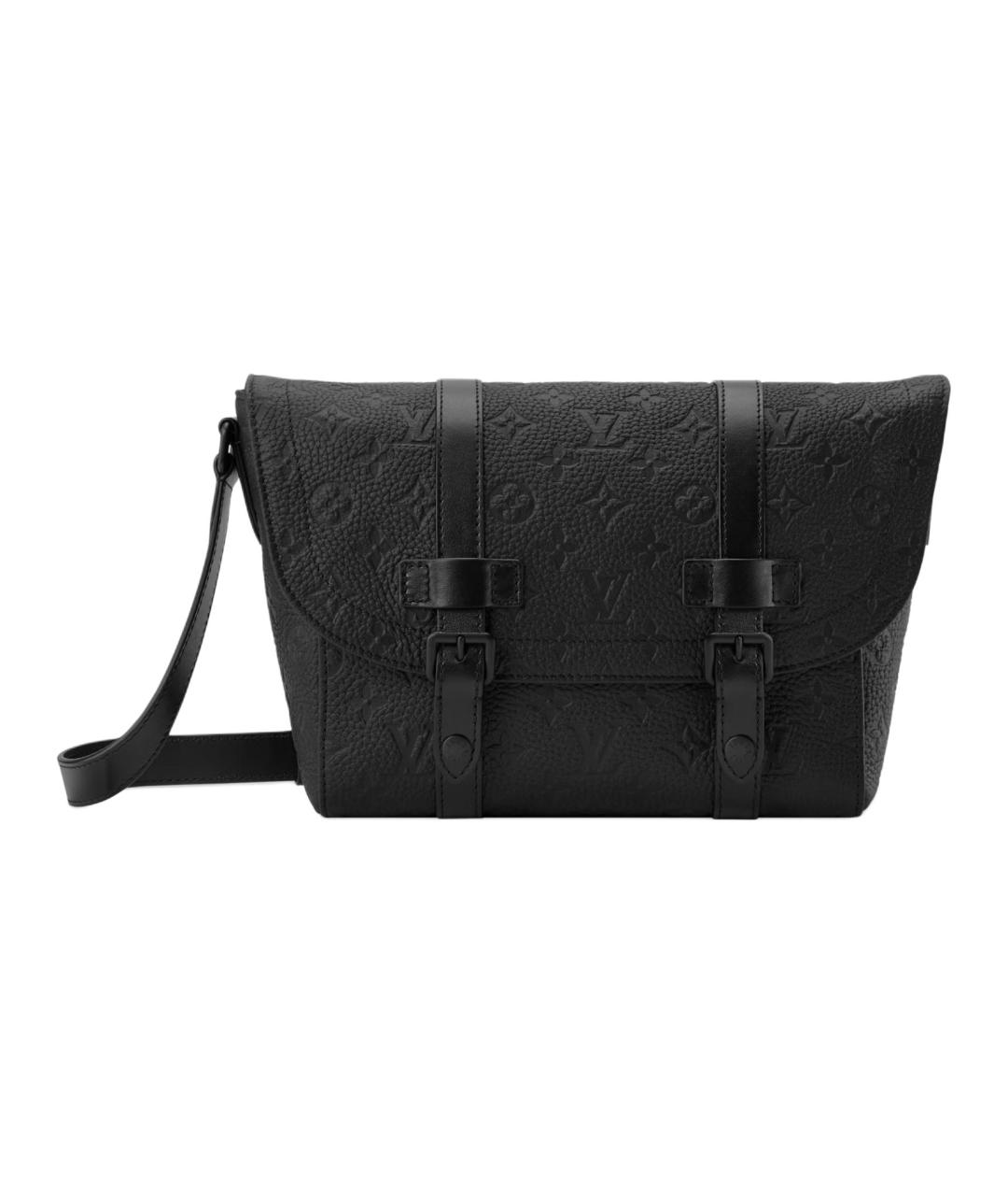 LOUIS VUITTON Черная кожаная сумка на плечо, фото 1
