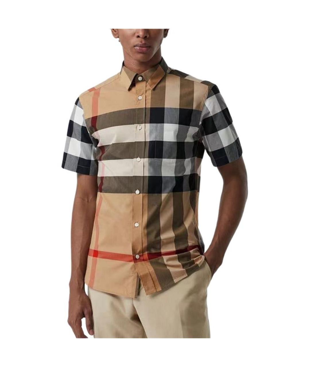 BURBERRY Бежевая классическая рубашка, фото 3