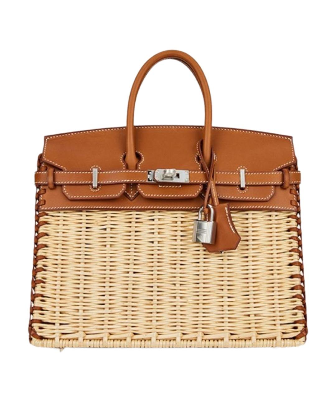 HERMES Коричневая сумка с короткими ручками, фото 1