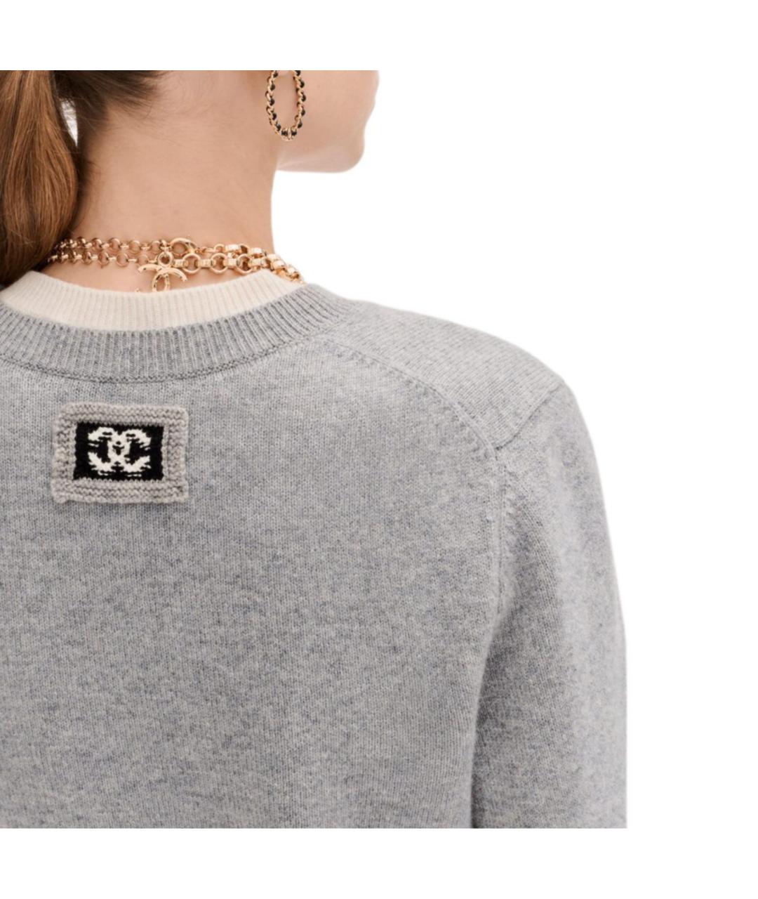 CHANEL Серый джемпер / свитер, фото 4