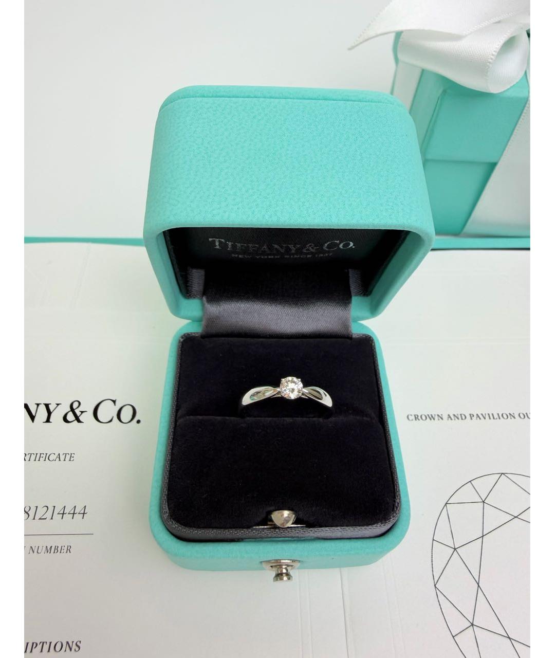 TIFFANY&CO Белое платиновое кольцо, фото 8