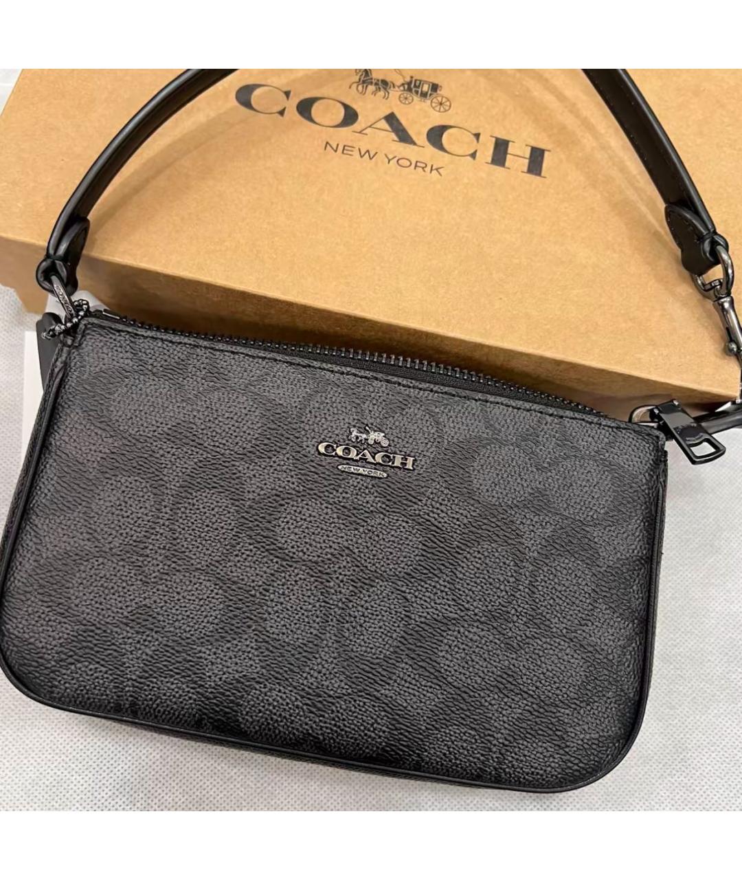 COACH Антрацитовая сумка через плечо, фото 7