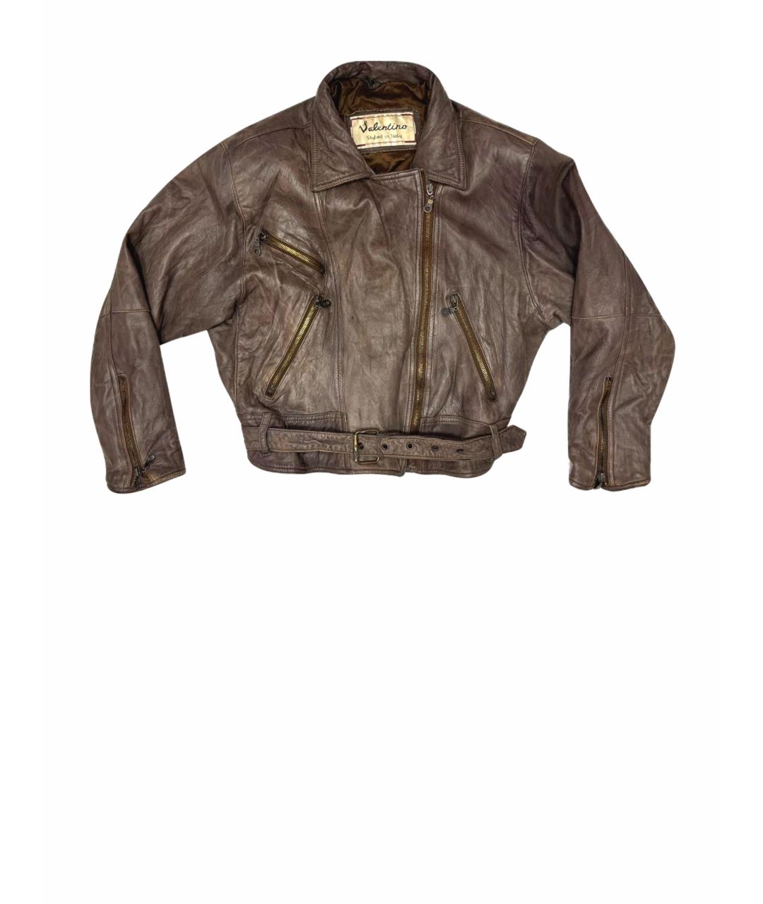 VALENTINO Черная кожаная куртка, фото 1