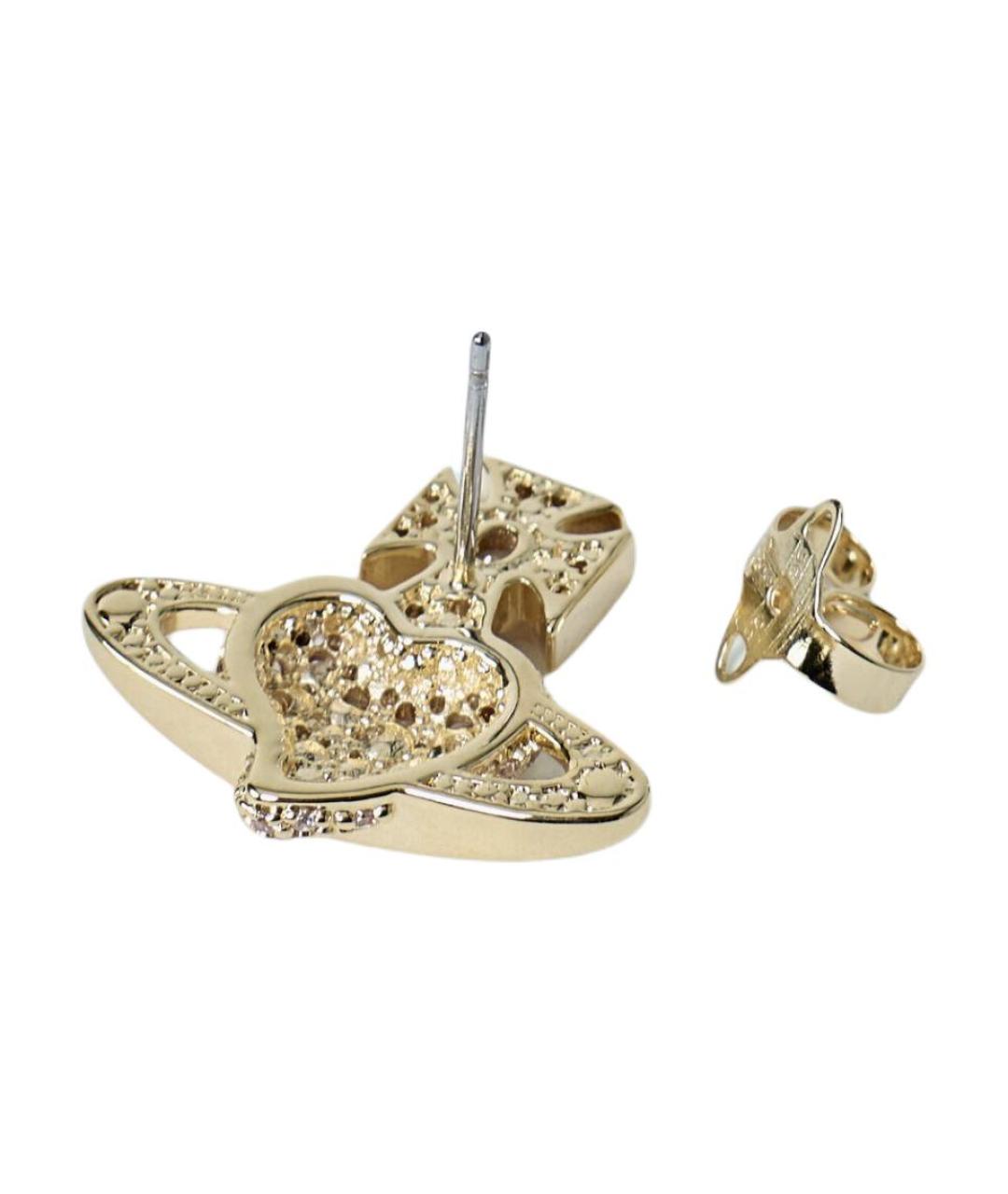 VIVIENNE WESTWOOD Золотые латунные серьги, фото 3