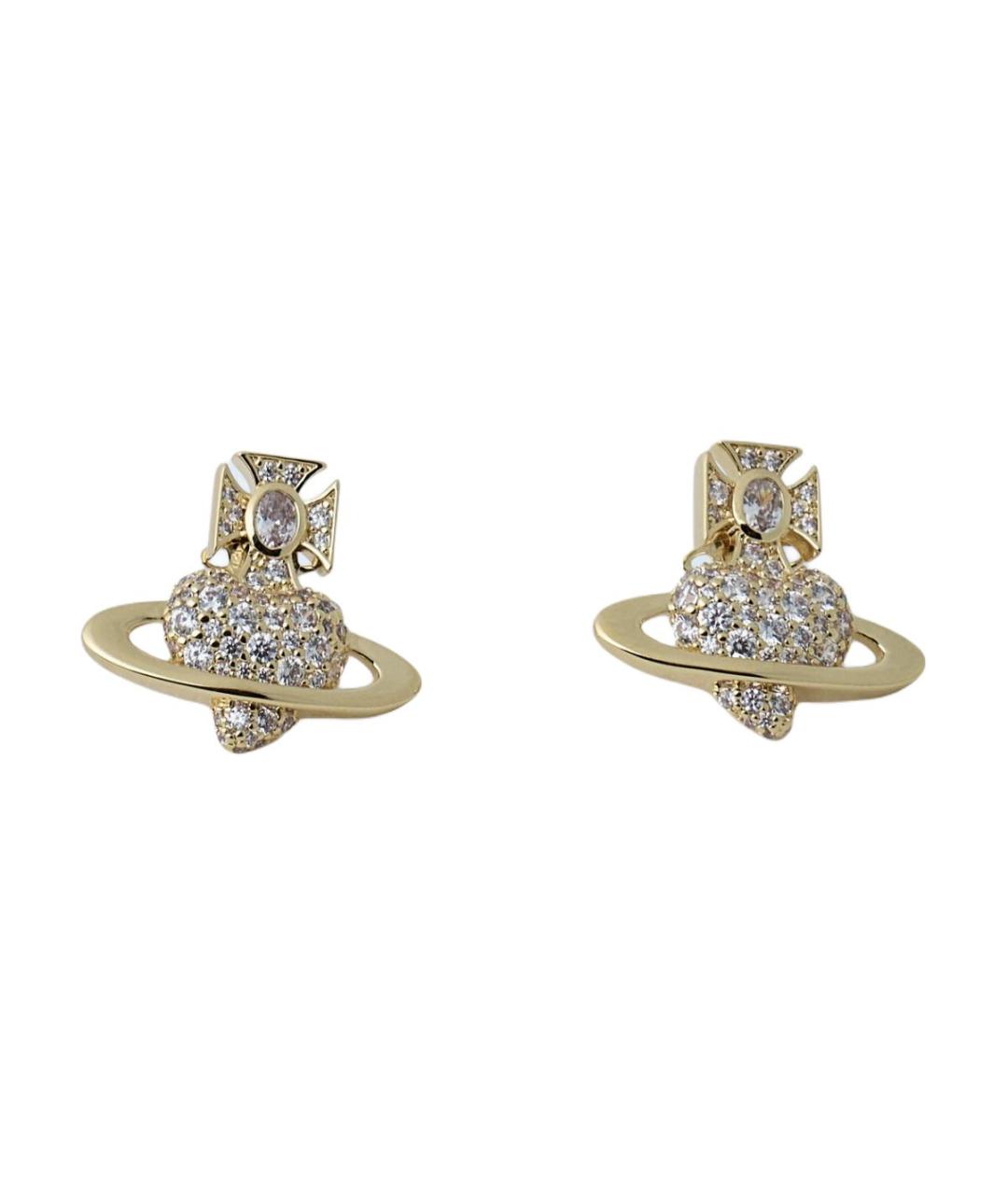 VIVIENNE WESTWOOD Золотые латунные серьги, фото 1