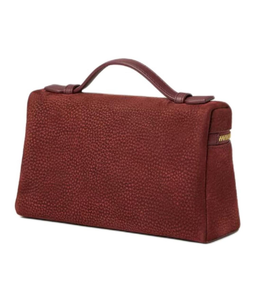 LORO PIANA Красная кожаная сумка через плечо, фото 4