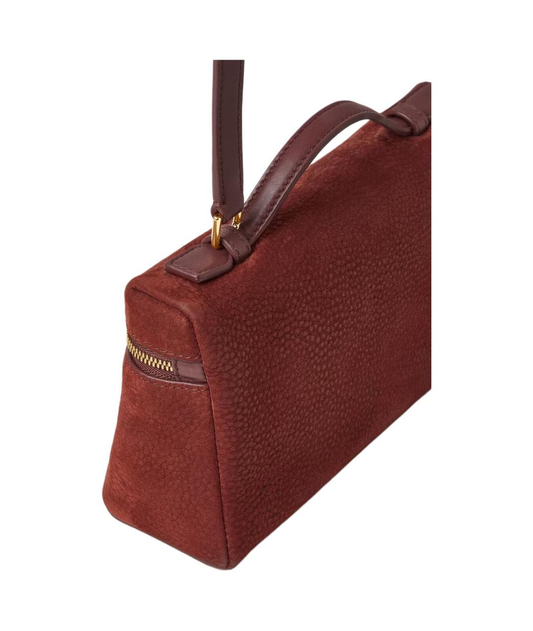LORO PIANA Красная кожаная сумка через плечо, фото 5