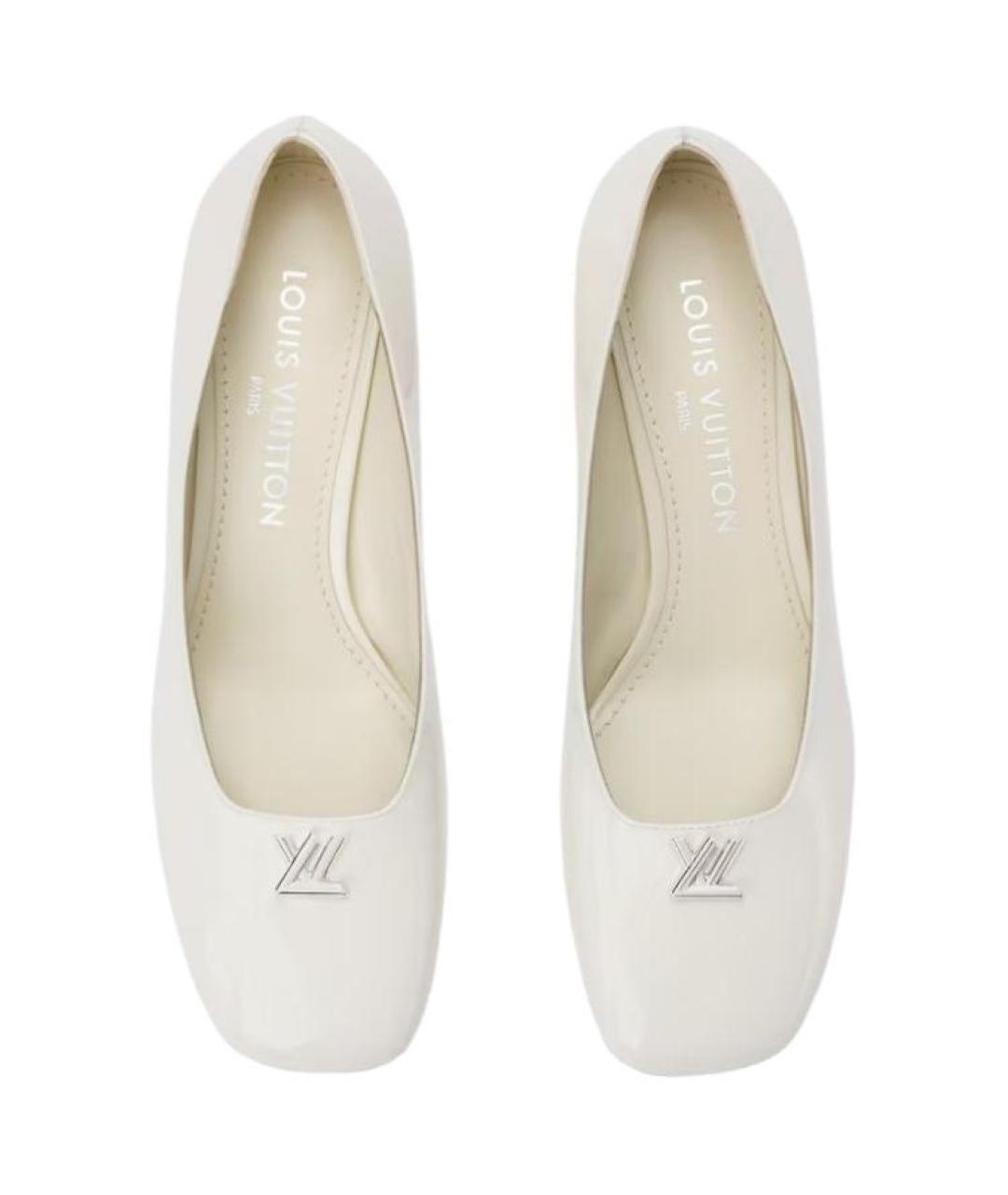 LOUIS VUITTON Белые кожаные туфли, фото 4