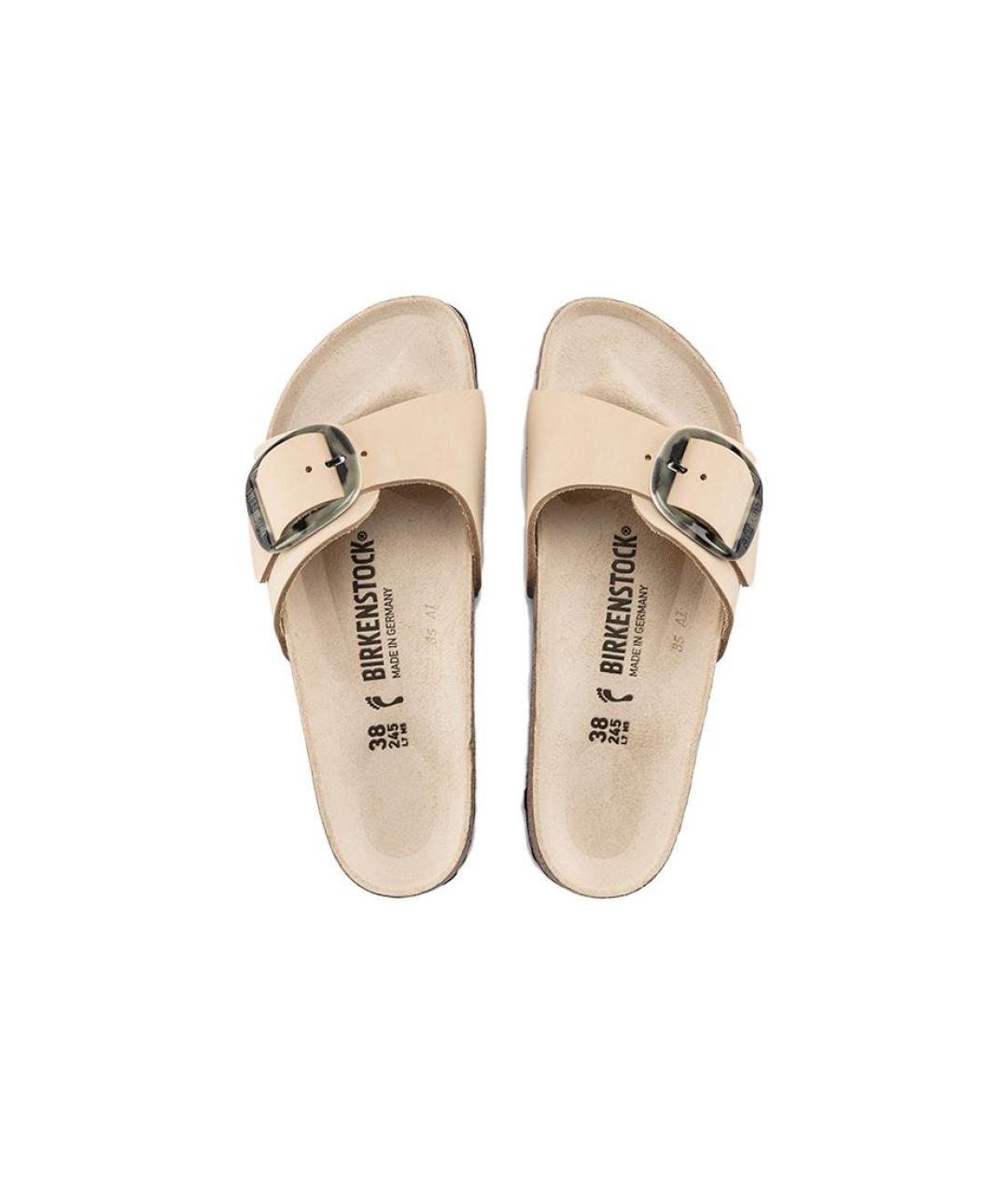 BIRKENSTOCK Бежевые шлепанцы, фото 4