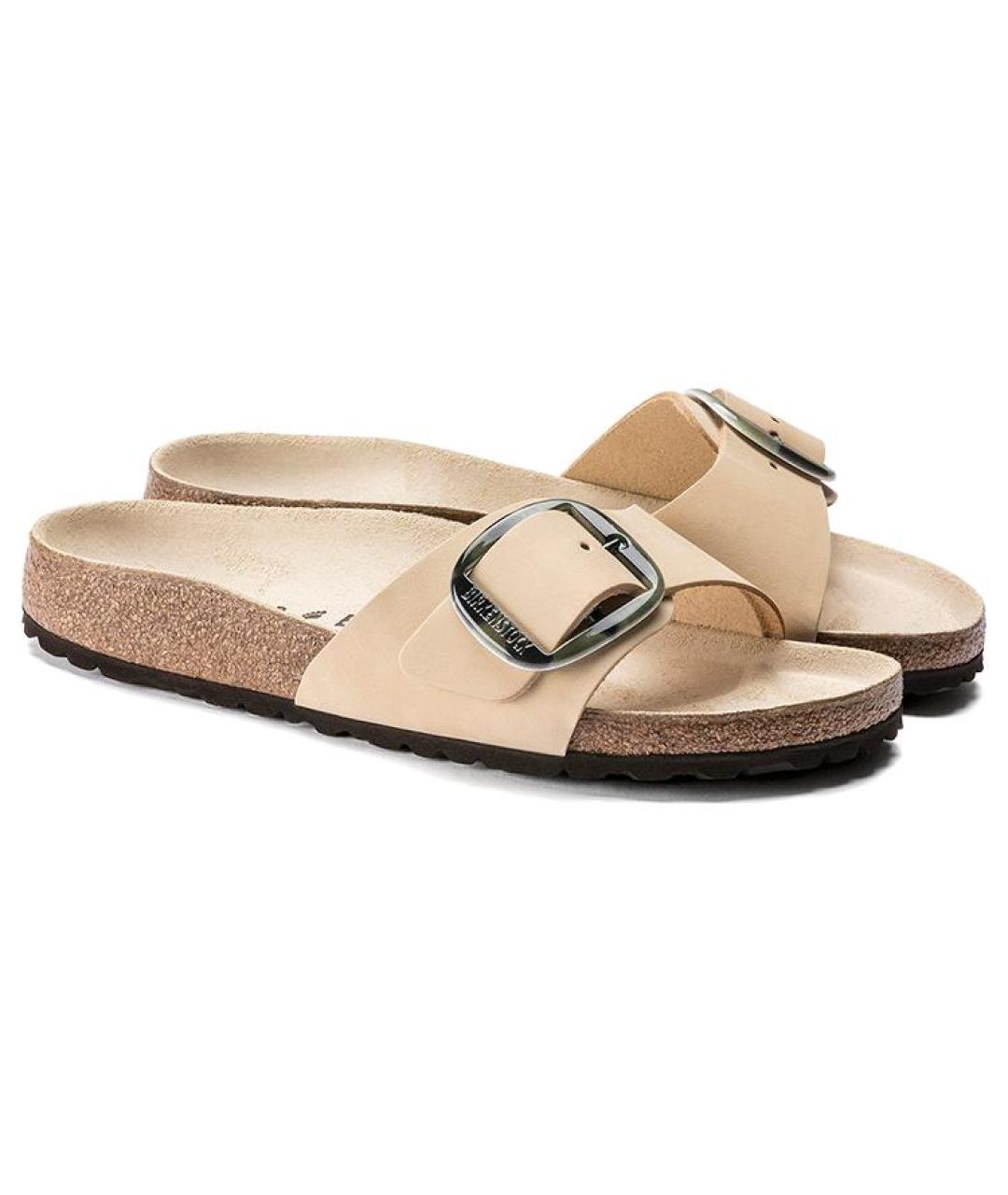 BIRKENSTOCK Бежевые шлепанцы, фото 3
