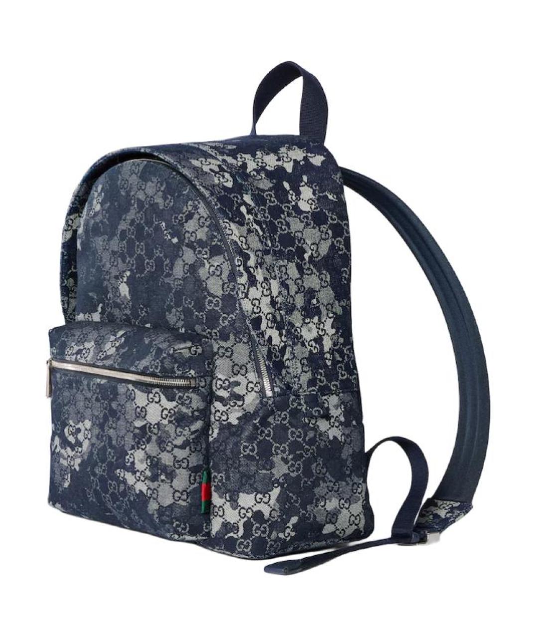 GUCCI Темно-синий деним рюкзак, фото 2