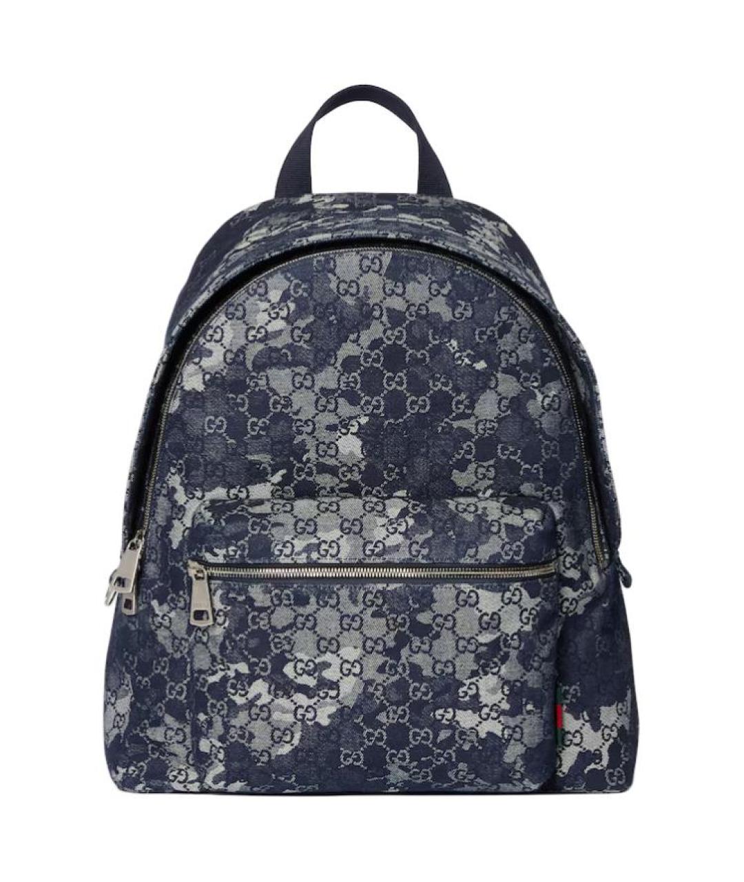 GUCCI Темно-синий деним рюкзак, фото 1