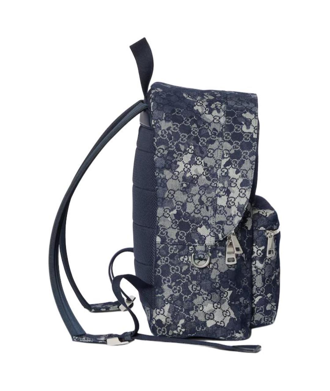 GUCCI Темно-синий деним рюкзак, фото 3