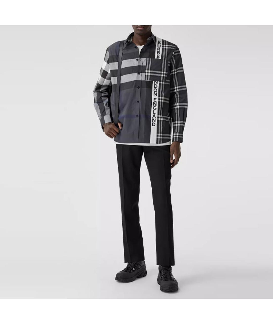 BURBERRY Серая классическая рубашка, фото 3