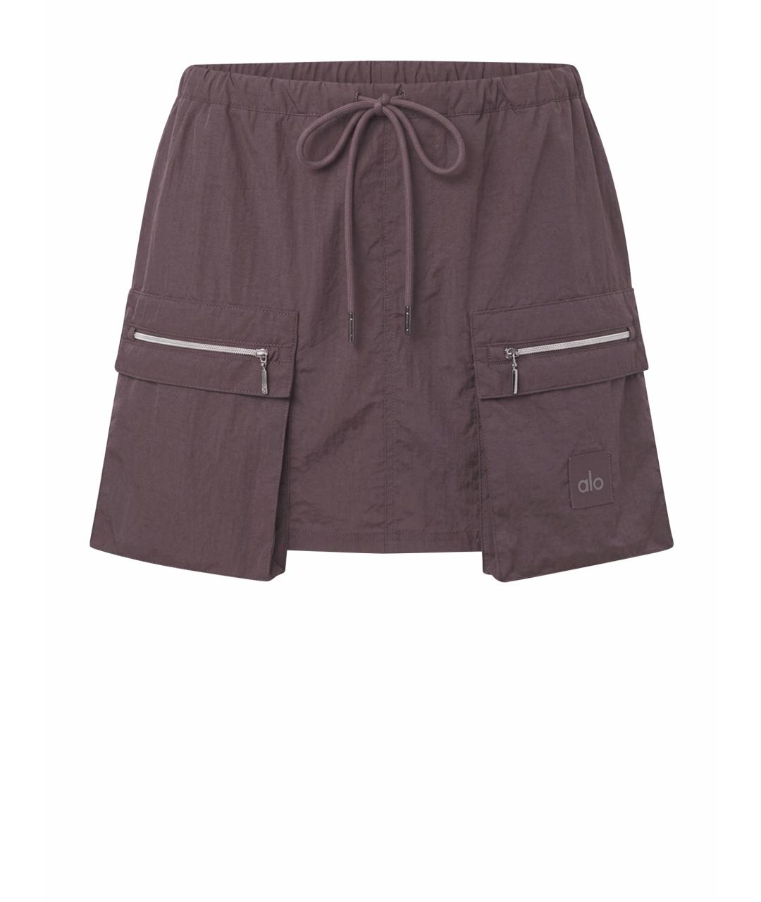 ALO YOGA Фиолетовая юбка-шорты, фото 1