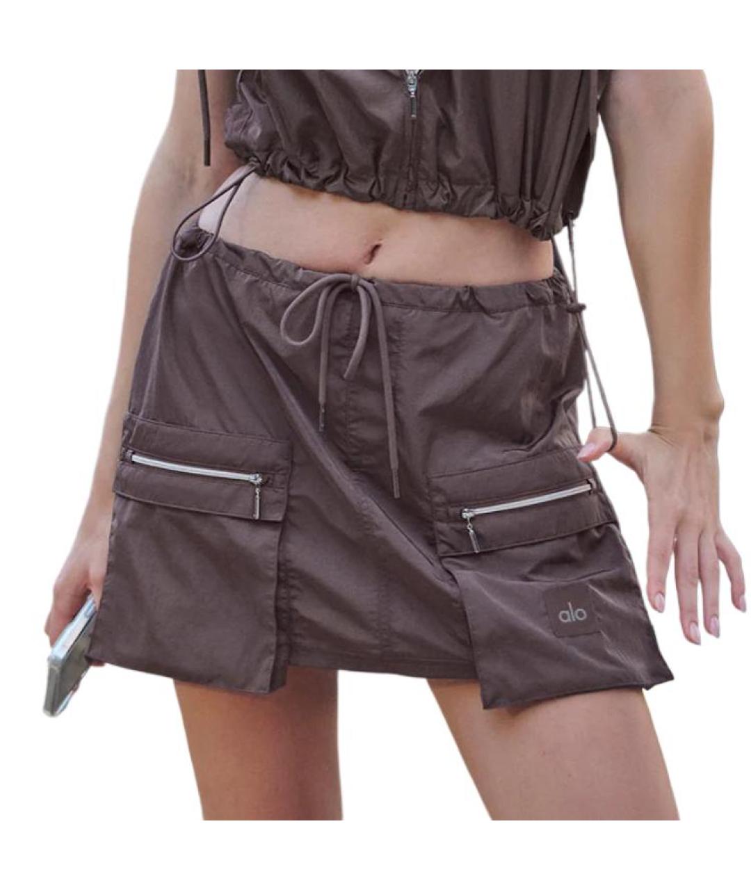 ALO YOGA Фиолетовая юбка-шорты, фото 4