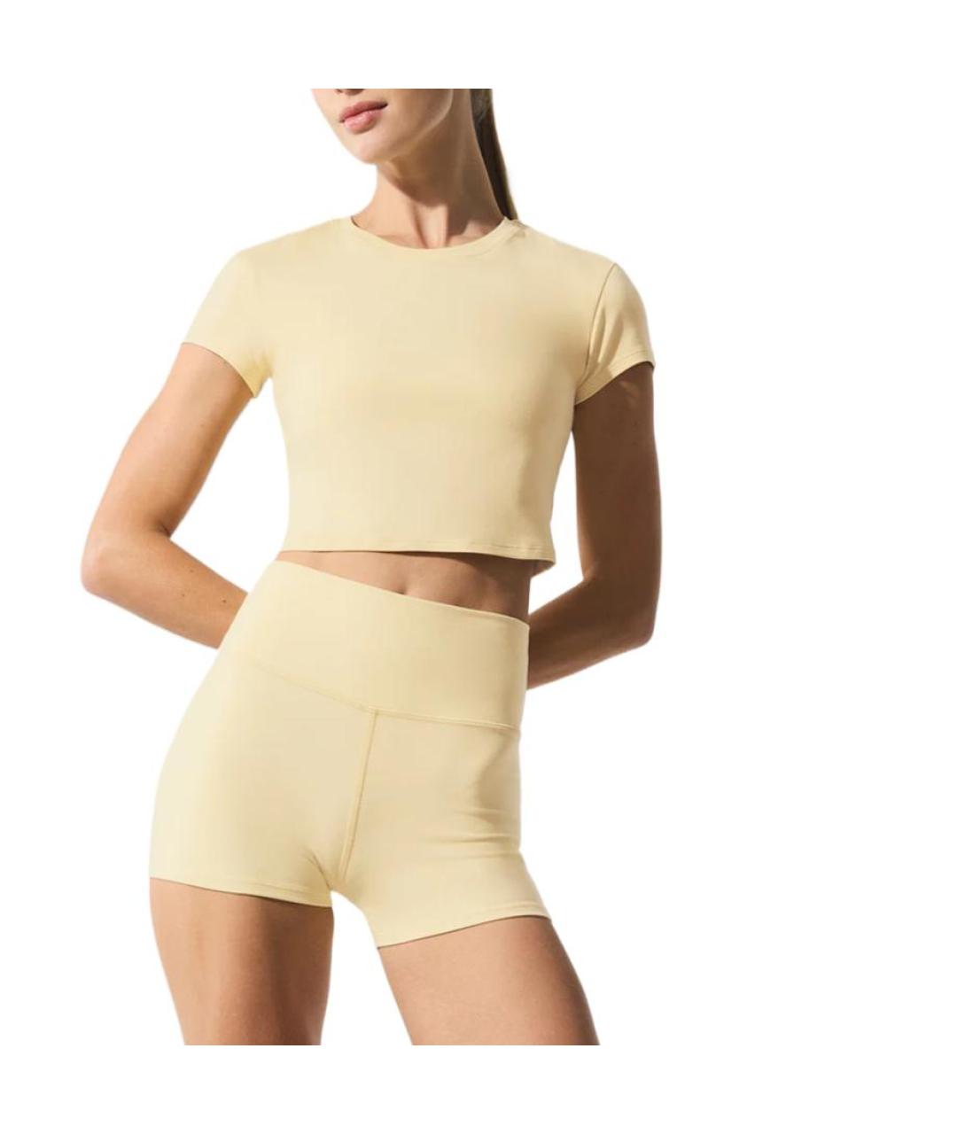 ALO YOGA Желтая футболка, фото 2