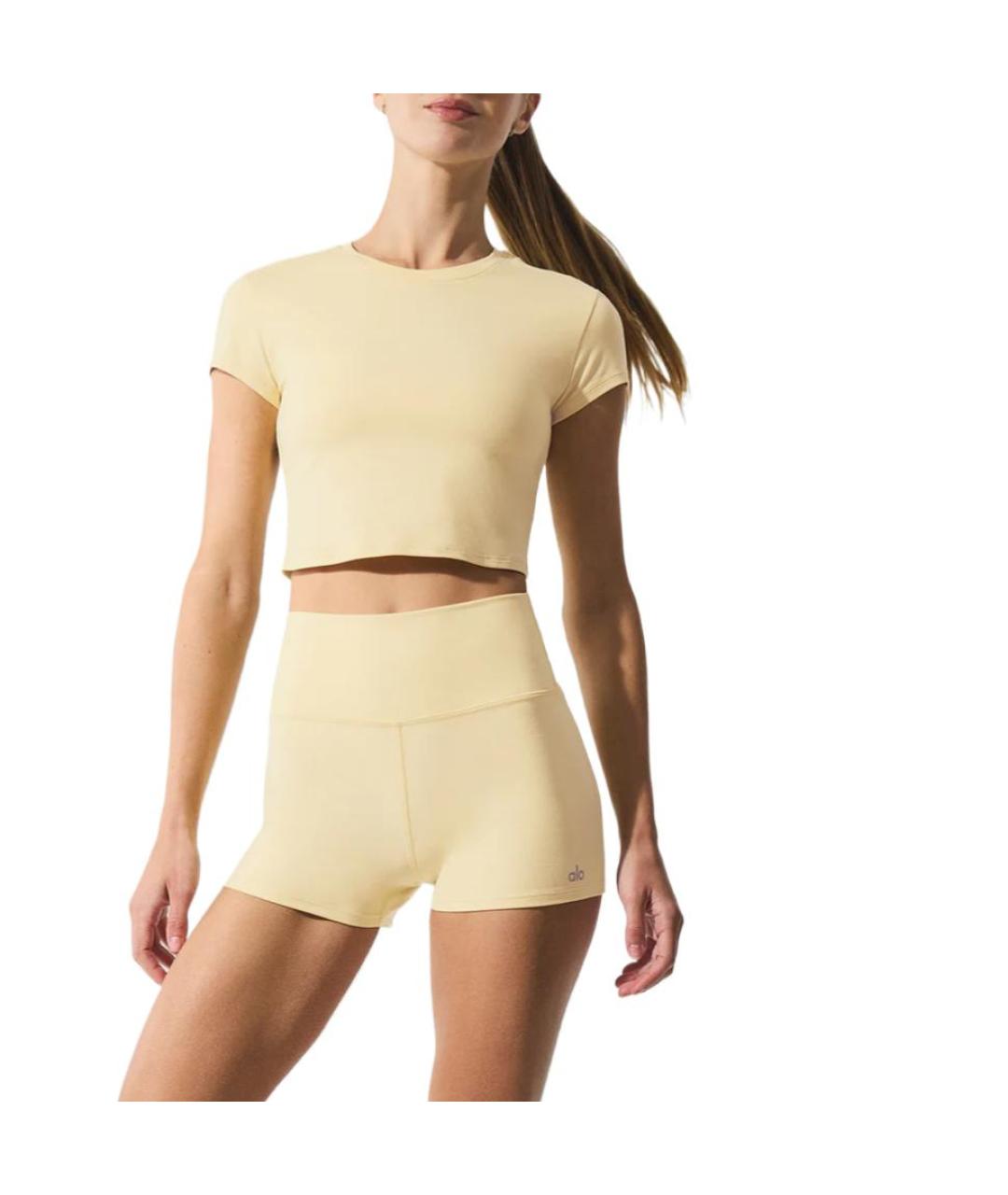 ALO YOGA Желтая футболка, фото 1