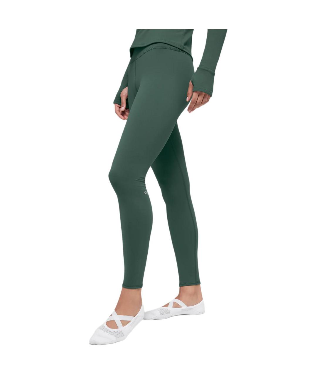 ALO YOGA Зеленые леггинсы и велосипедки, фото 3