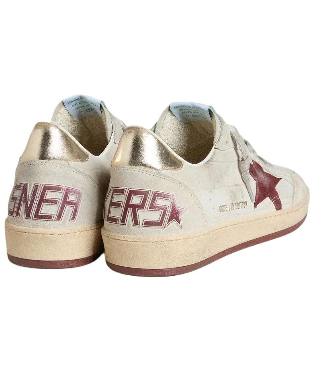GOLDEN GOOSE DELUXE BRAND Белые кожаные низкие кроссовки / кеды, фото 5