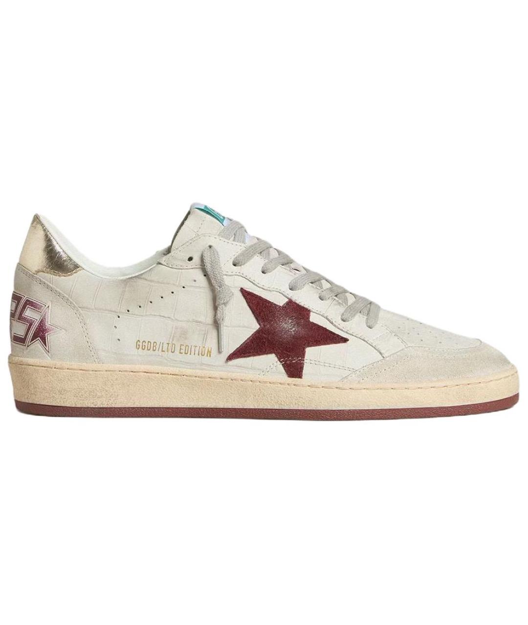 GOLDEN GOOSE DELUXE BRAND Белые кожаные низкие кроссовки / кеды, фото 1
