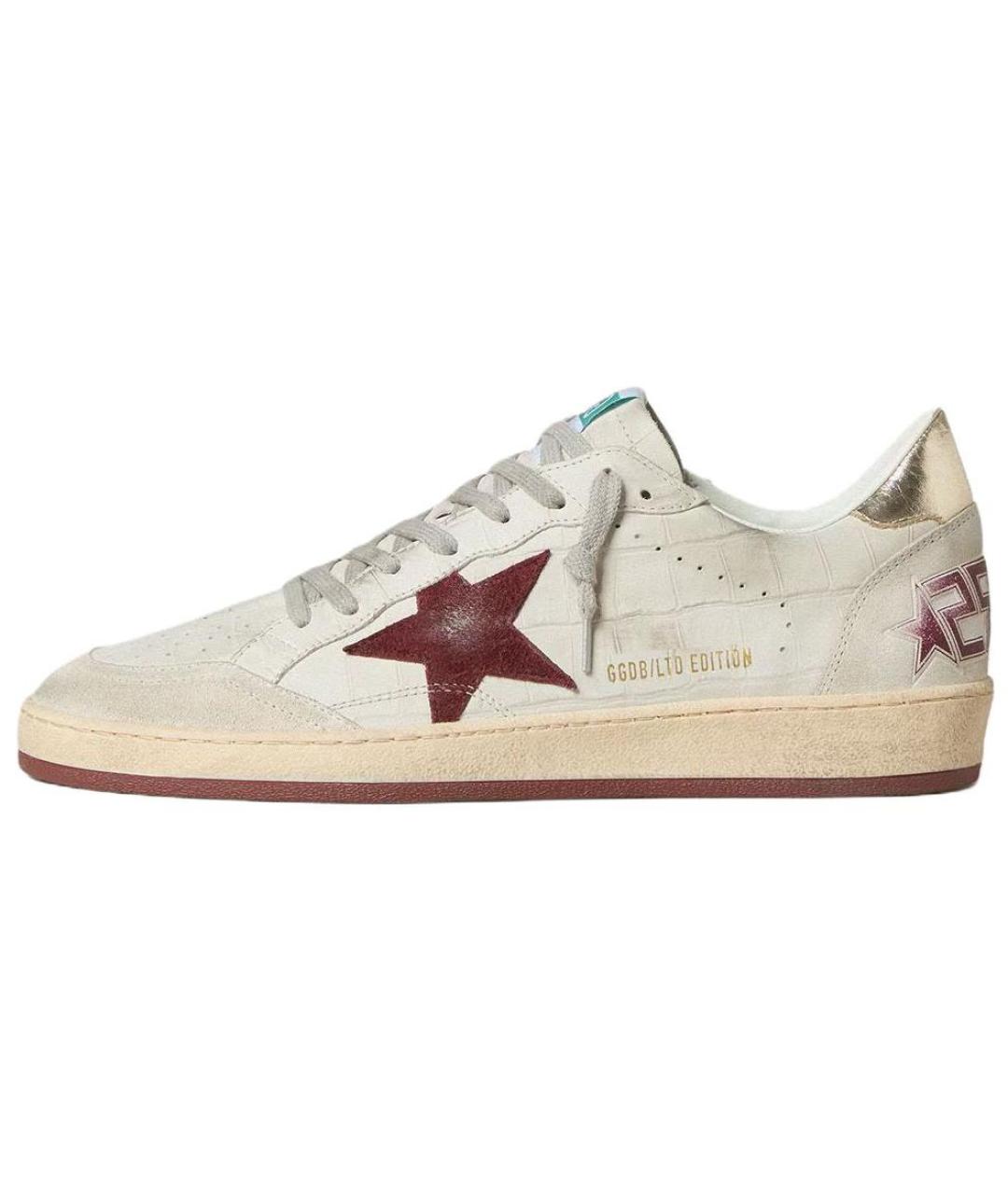 GOLDEN GOOSE DELUXE BRAND Белые кожаные низкие кроссовки / кеды, фото 2