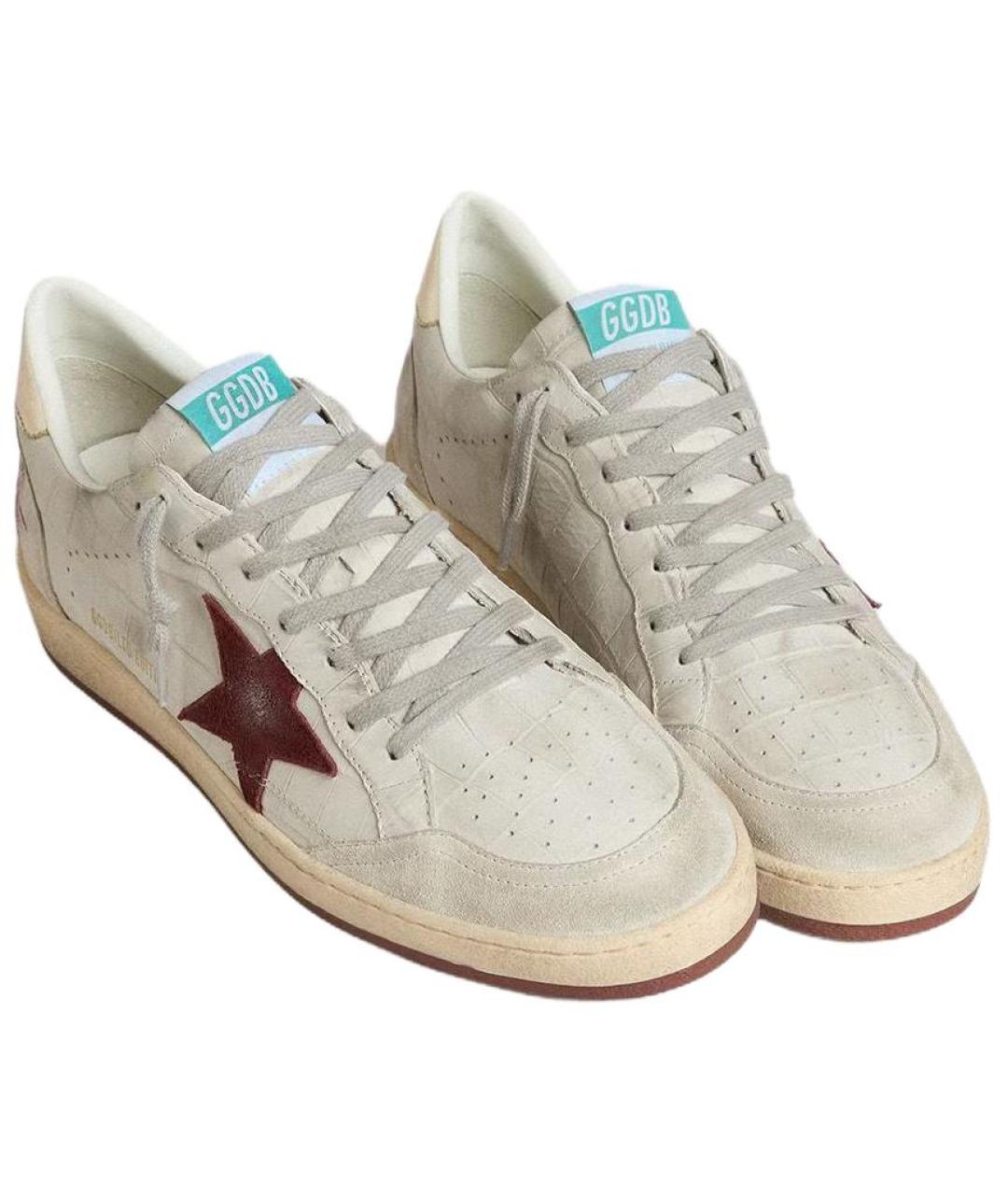 GOLDEN GOOSE DELUXE BRAND Белые кожаные низкие кроссовки / кеды, фото 3