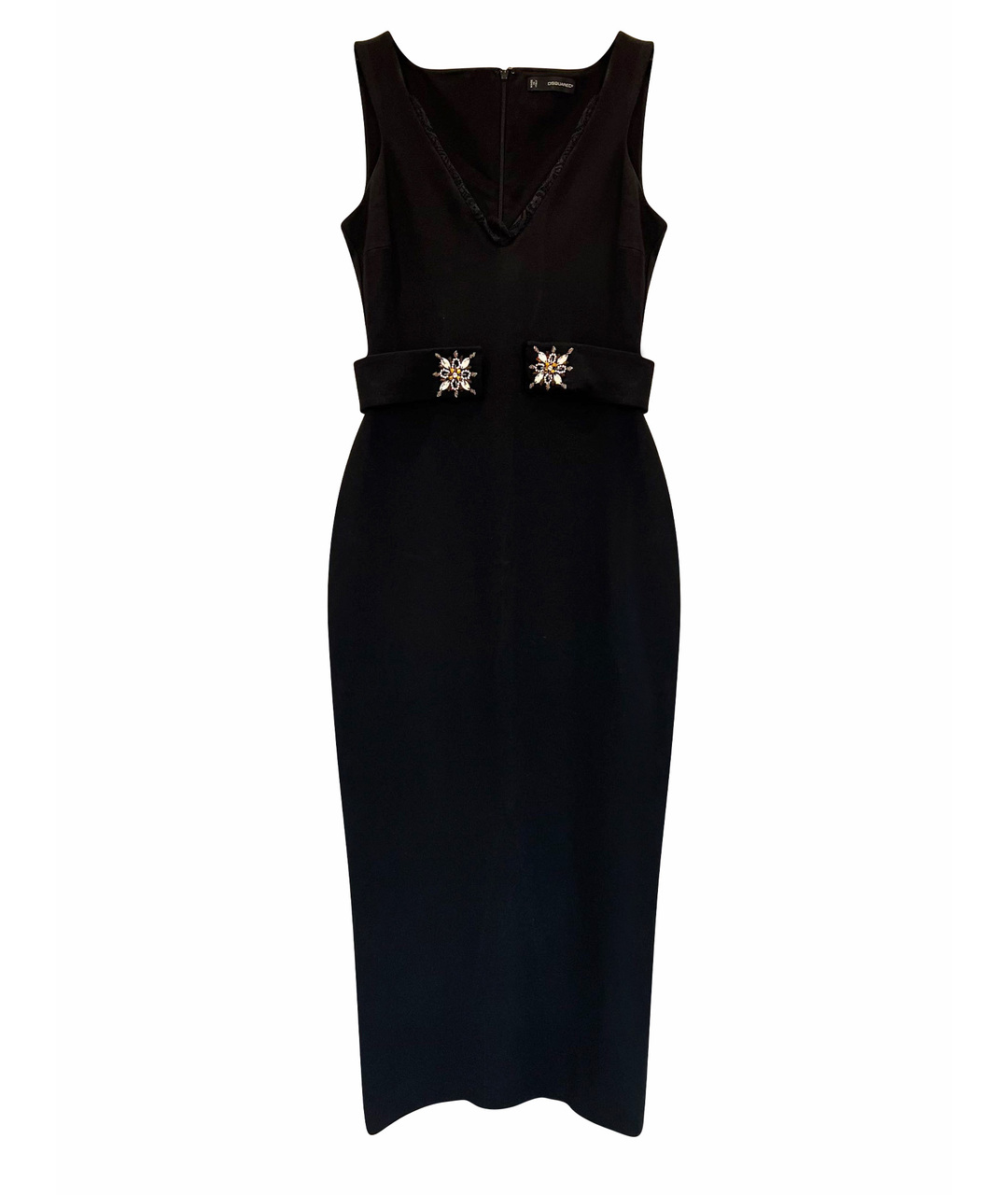 DSQUARED2 Черное вискозное вечернее платье, фото 1