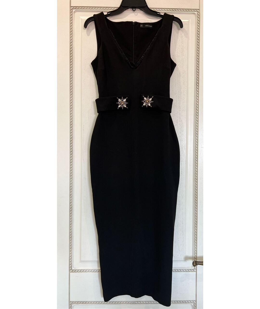 DSQUARED2 Черное вискозное вечернее платье, фото 6