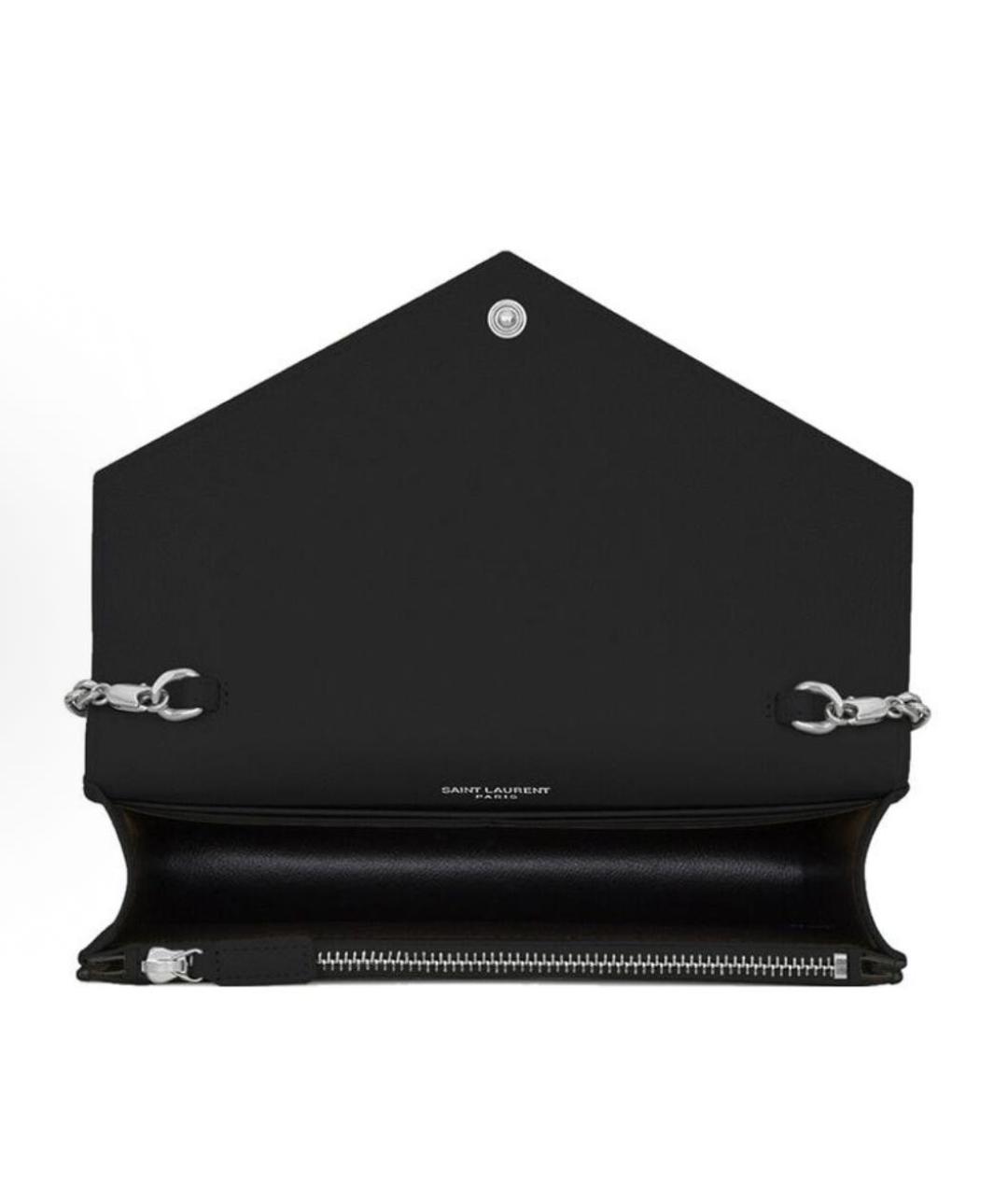SAINT LAURENT Черная кожаная сумка через плечо, фото 7