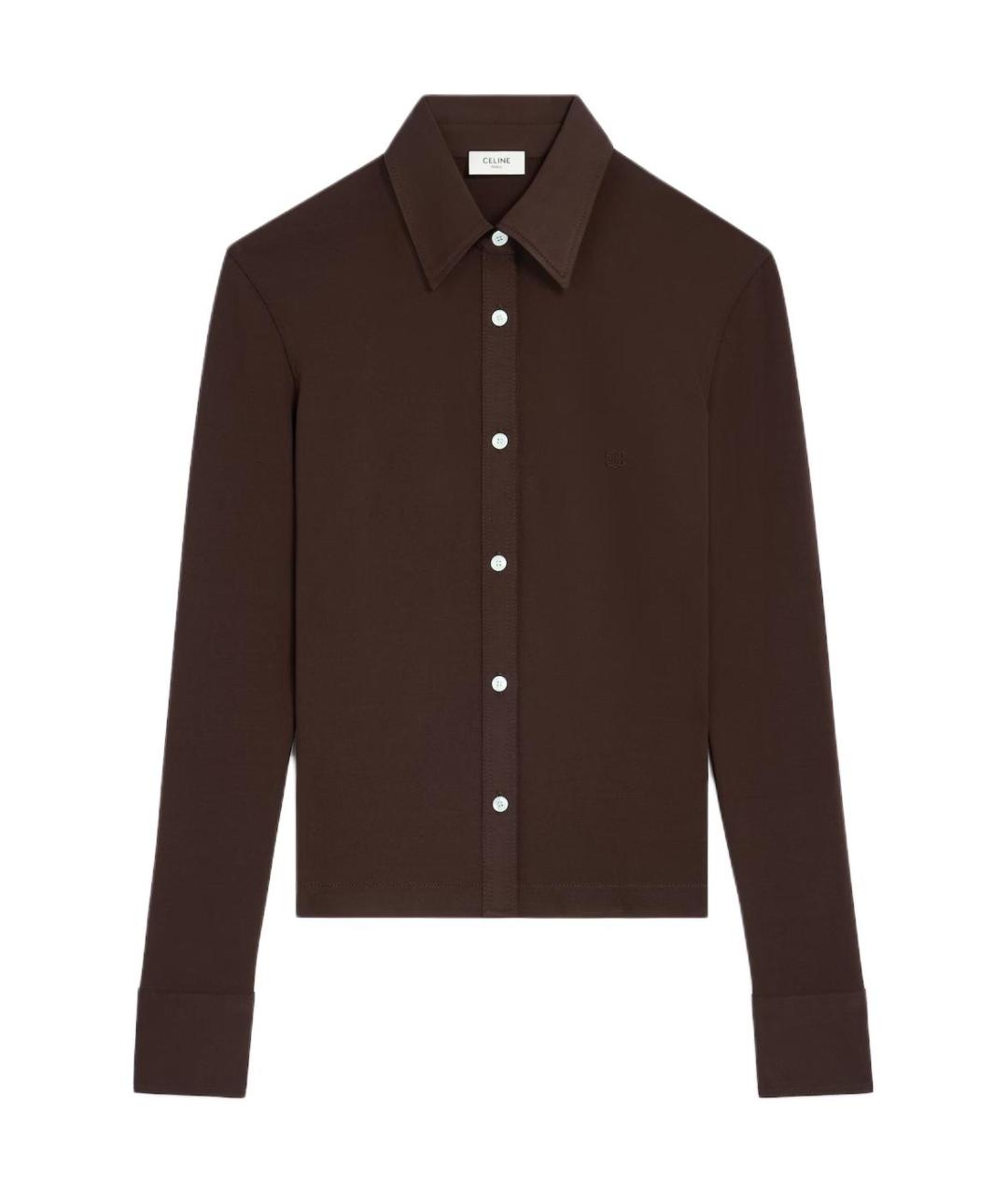 CELINE Коричневая рубашка, фото 1