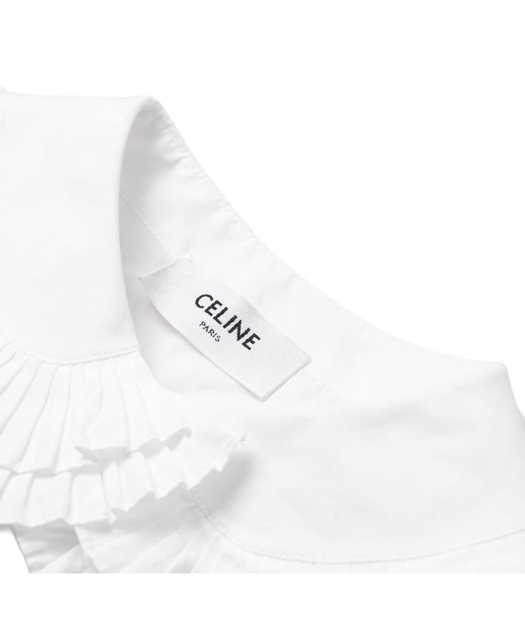 CELINE Белая хлопковая рубашка, фото 5