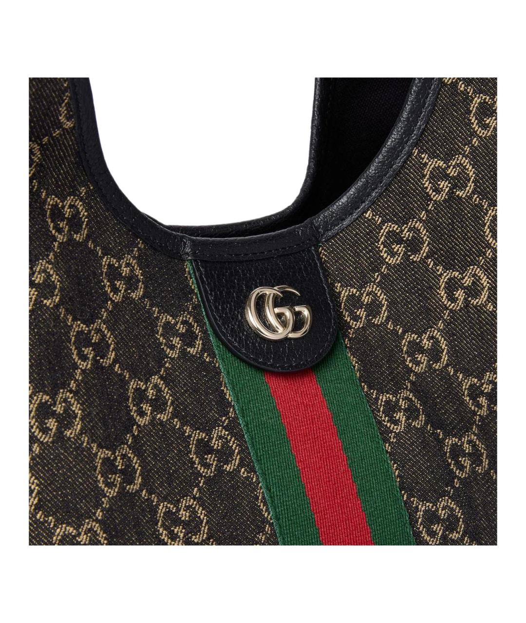GUCCI Черная деним сумка через плечо, фото 5