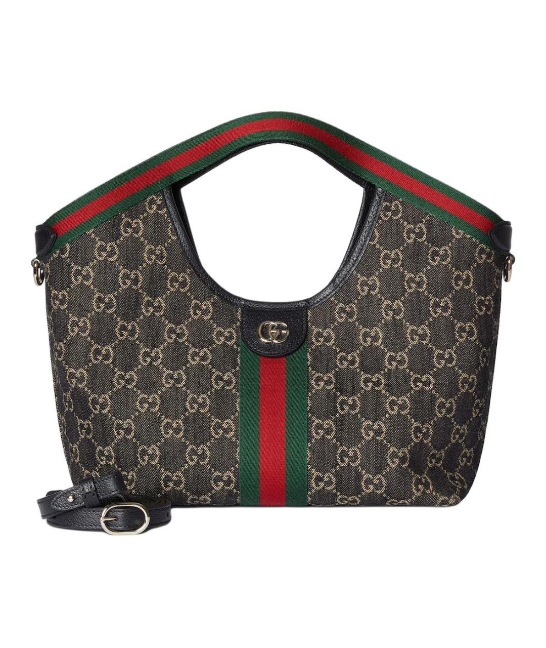 GUCCI Черная деним сумка через плечо, фото 1
