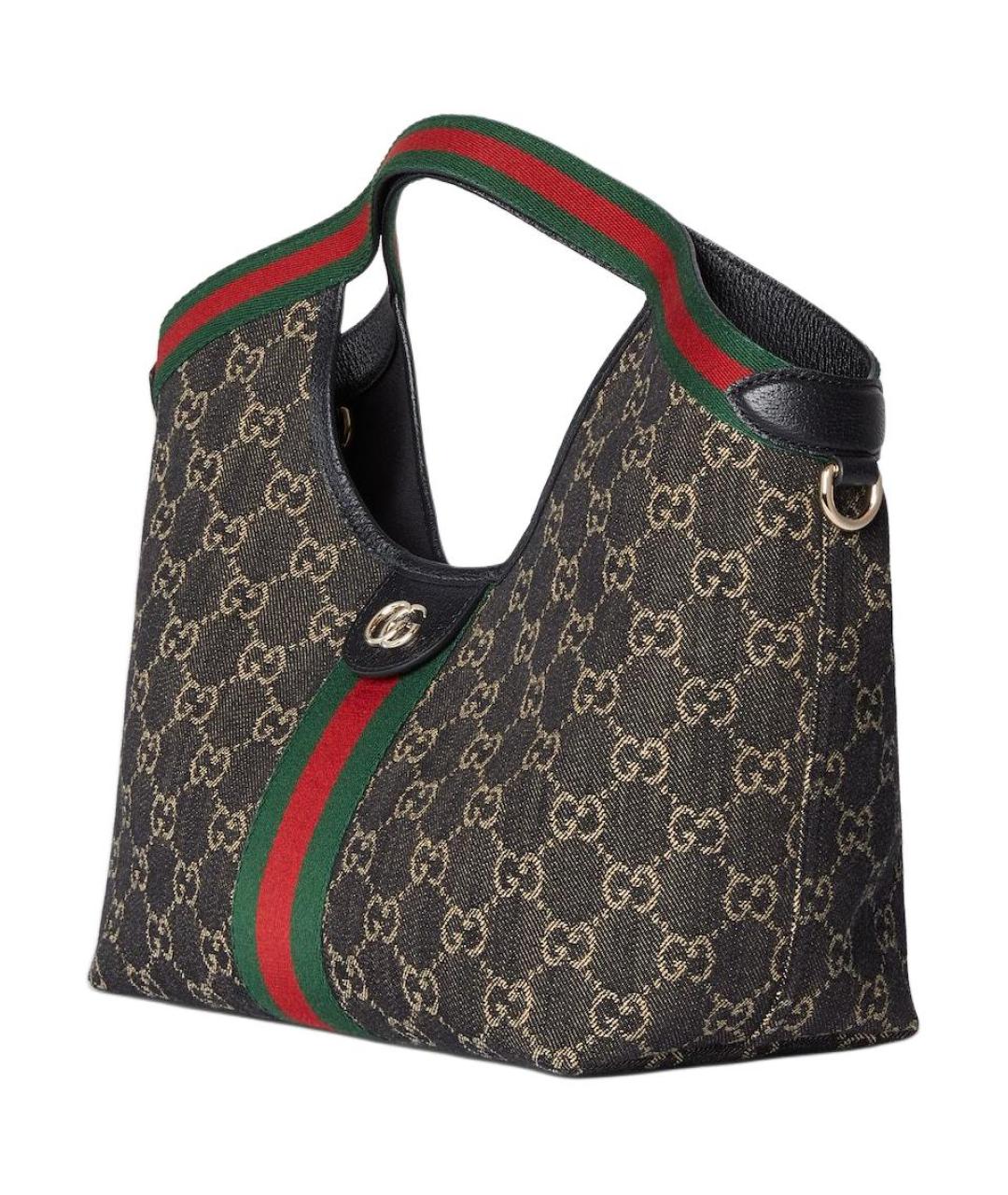 GUCCI Черная деним сумка через плечо, фото 2