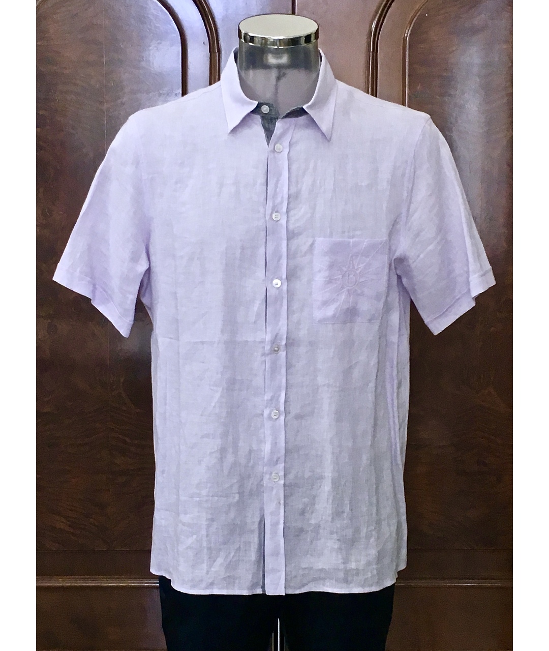 BILANCIONI Фиолетовая льняная кэжуал рубашка, фото 8
