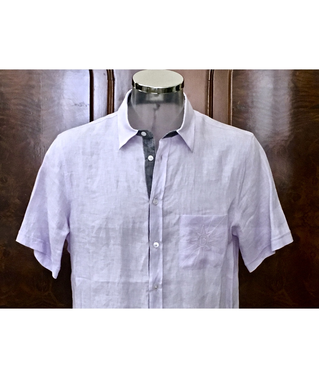 BILANCIONI Фиолетовая льняная кэжуал рубашка, фото 4