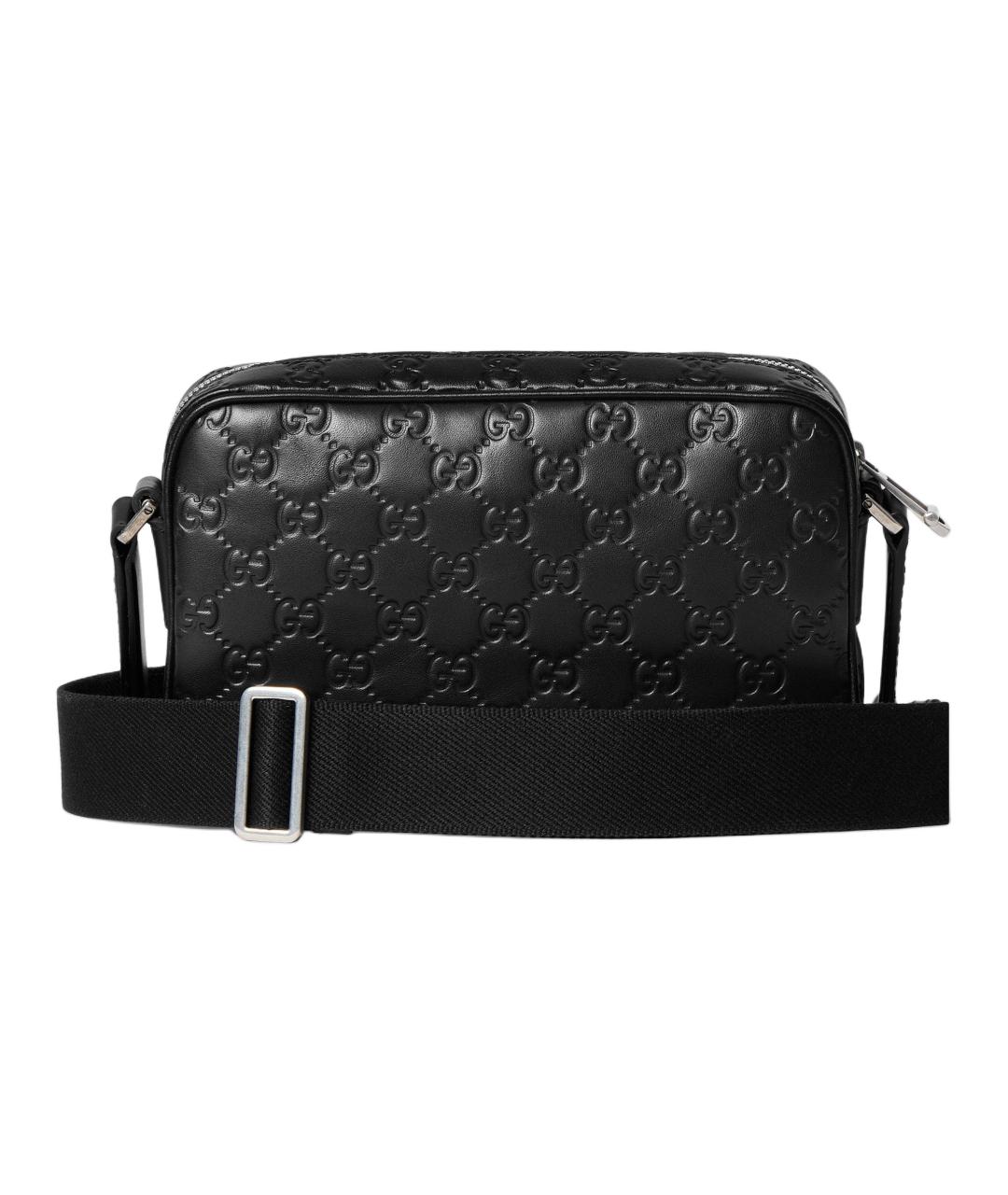 GUCCI Черная кожаная сумка через плечо, фото 3