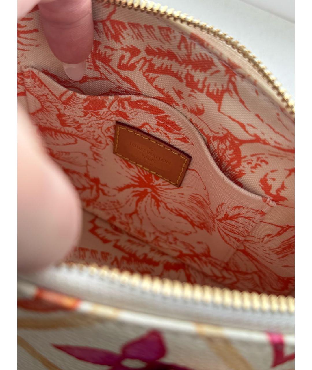 LOUIS VUITTON Бежевая кожаная сумка с короткими ручками, фото 7