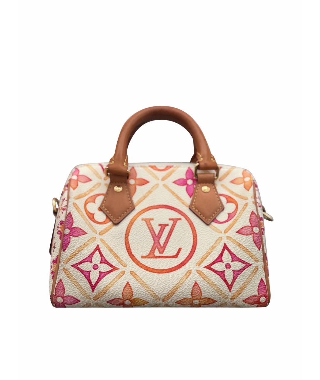 LOUIS VUITTON Бежевая кожаная сумка с короткими ручками, фото 1