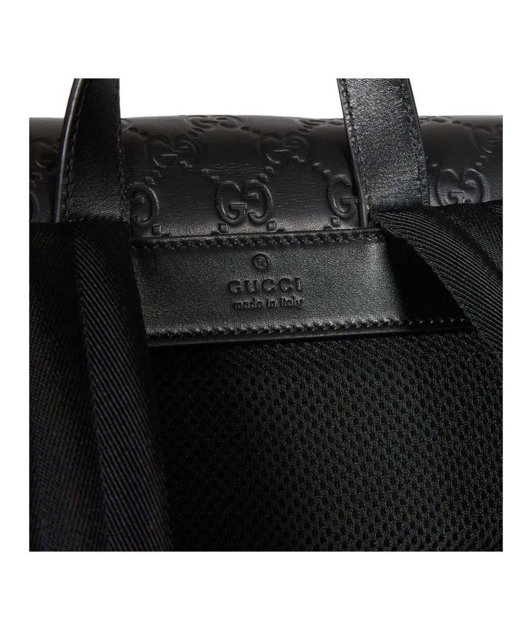 GUCCI Черный кожаный рюкзак, фото 4