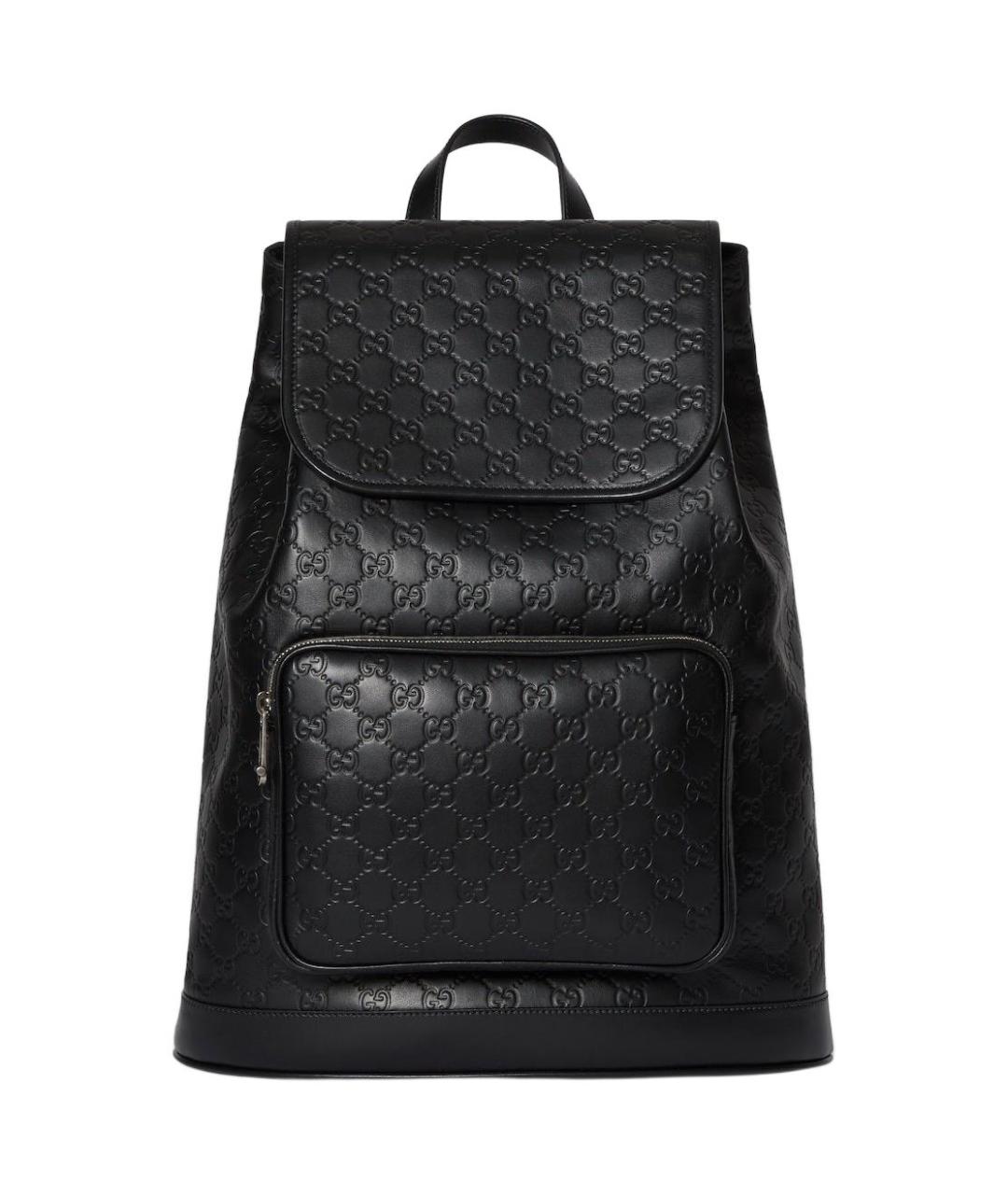 GUCCI Черный кожаный рюкзак, фото 1