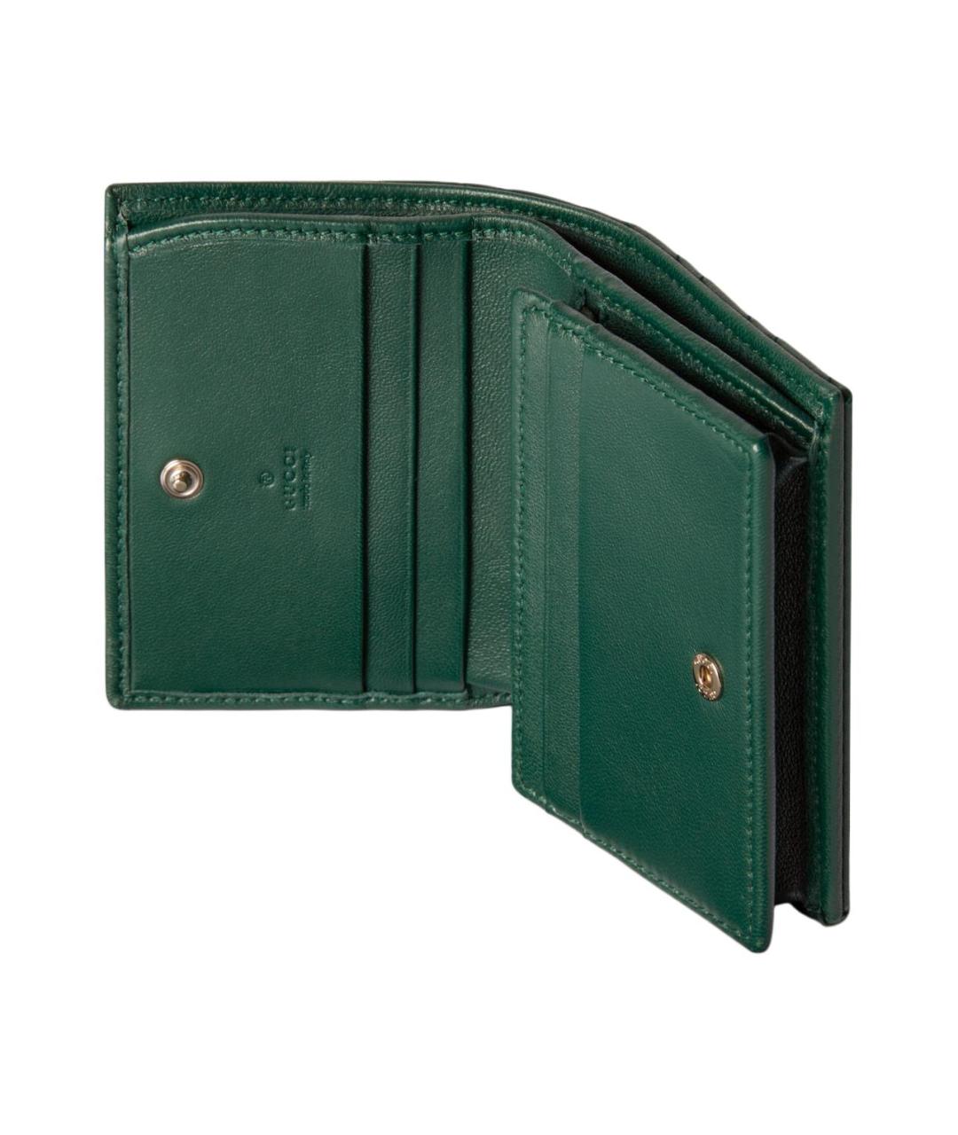 GUCCI Зеленый кожаный кошелек, фото 5