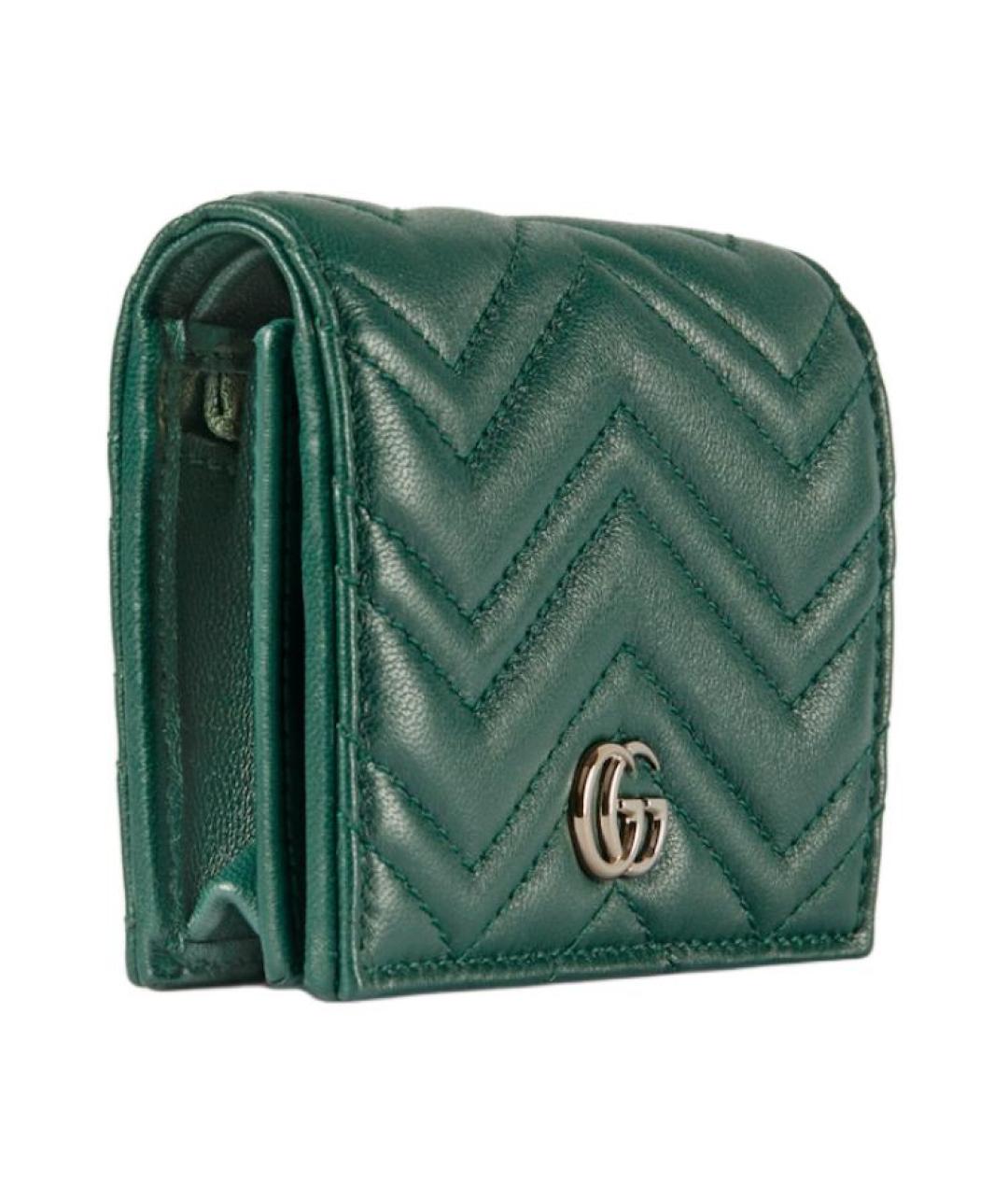 GUCCI Зеленый кожаный кошелек, фото 2