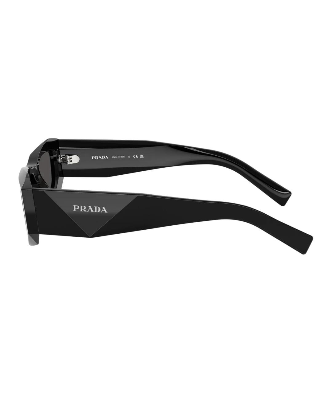 PRADA Черные пластиковые солнцезащитные очки, фото 4