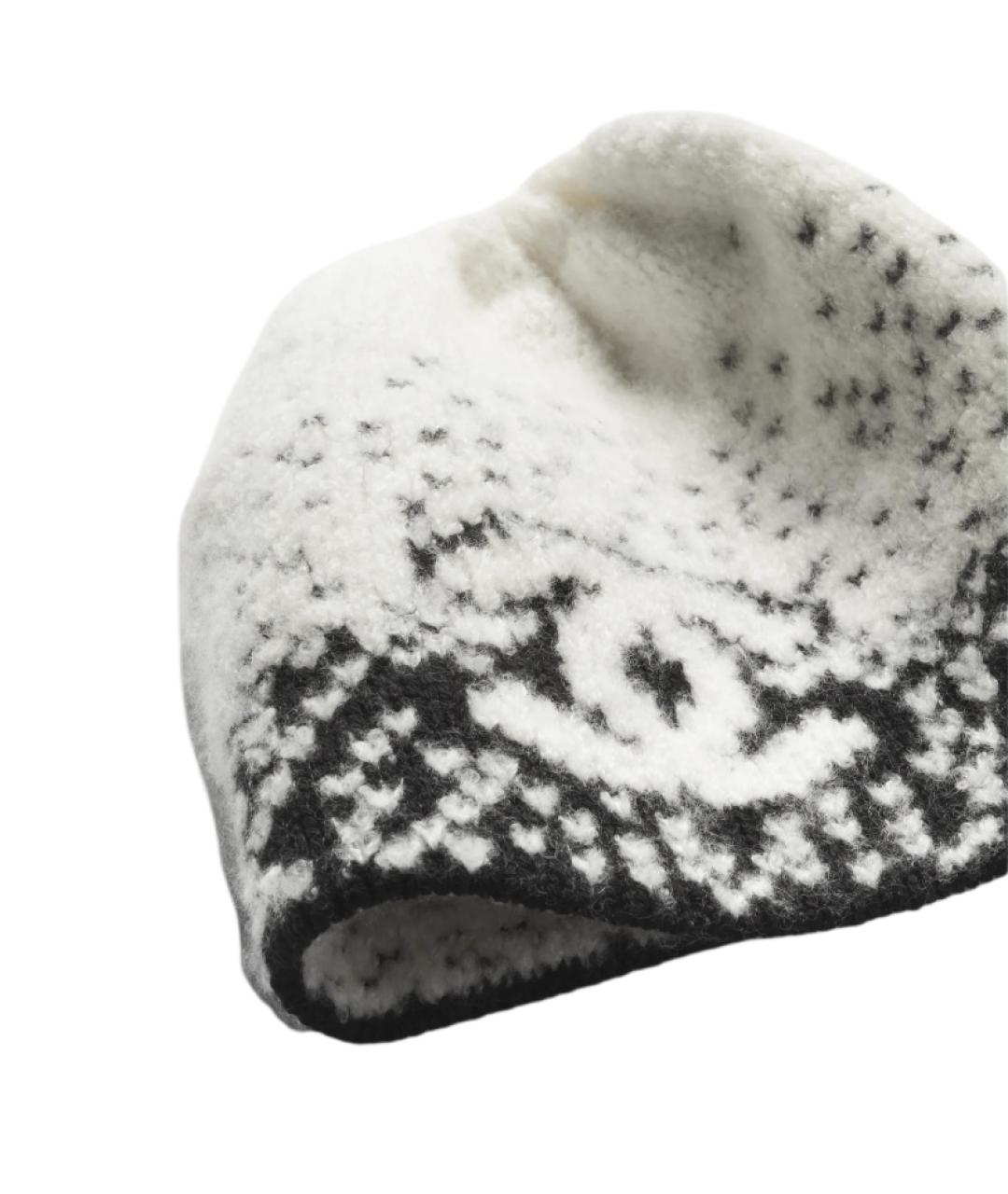 CHANEL Белая кашемировая шапка, фото 2