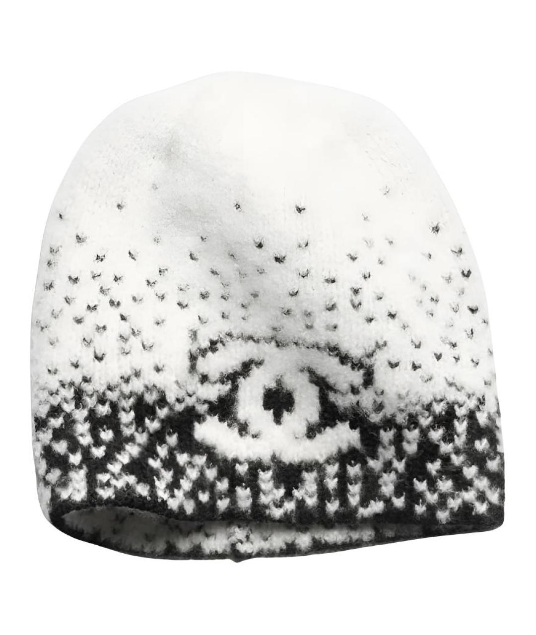 CHANEL Белая кашемировая шапка, фото 1