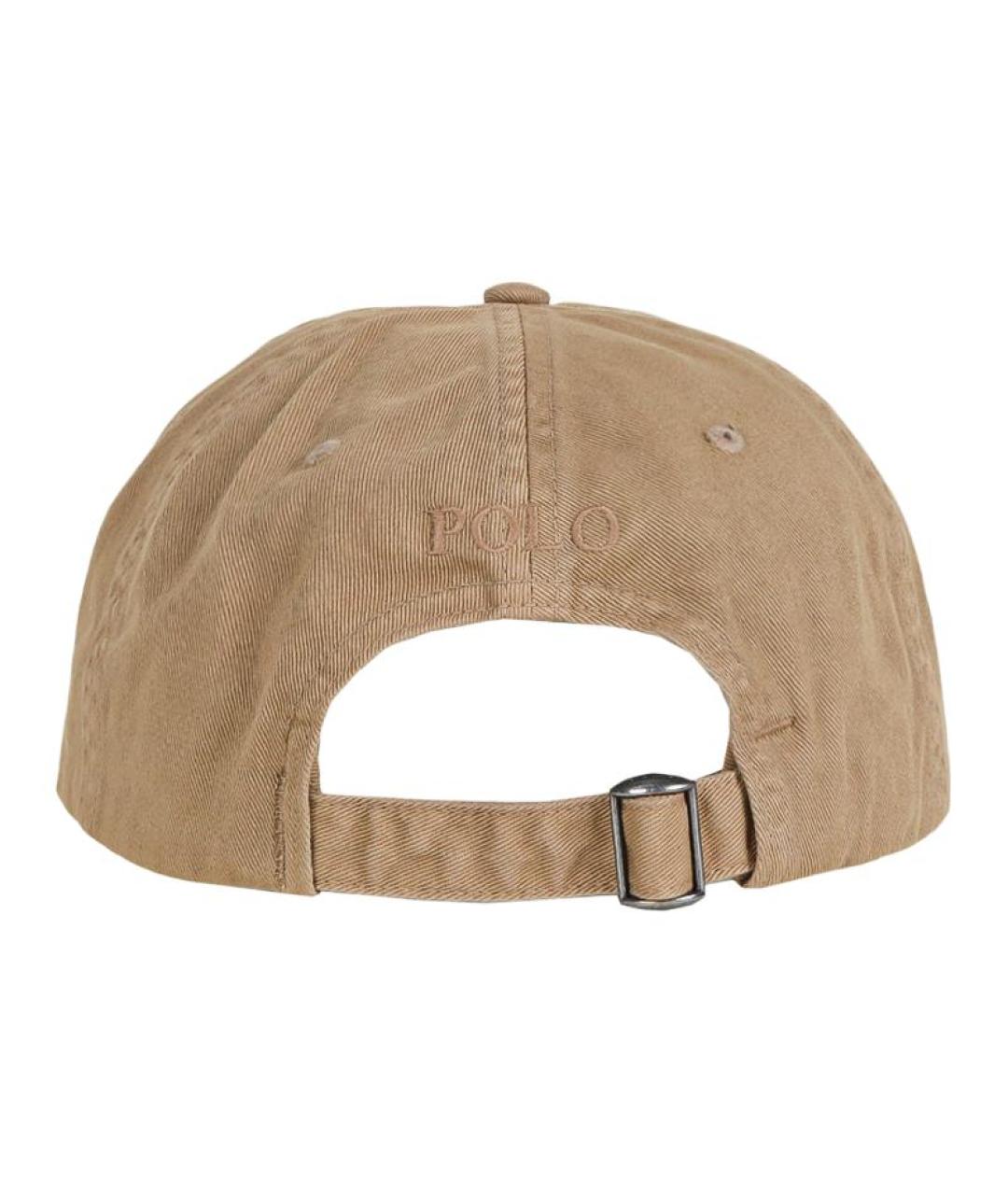 POLO RALPH LAUREN Бежевая хлопковая кепка, фото 3
