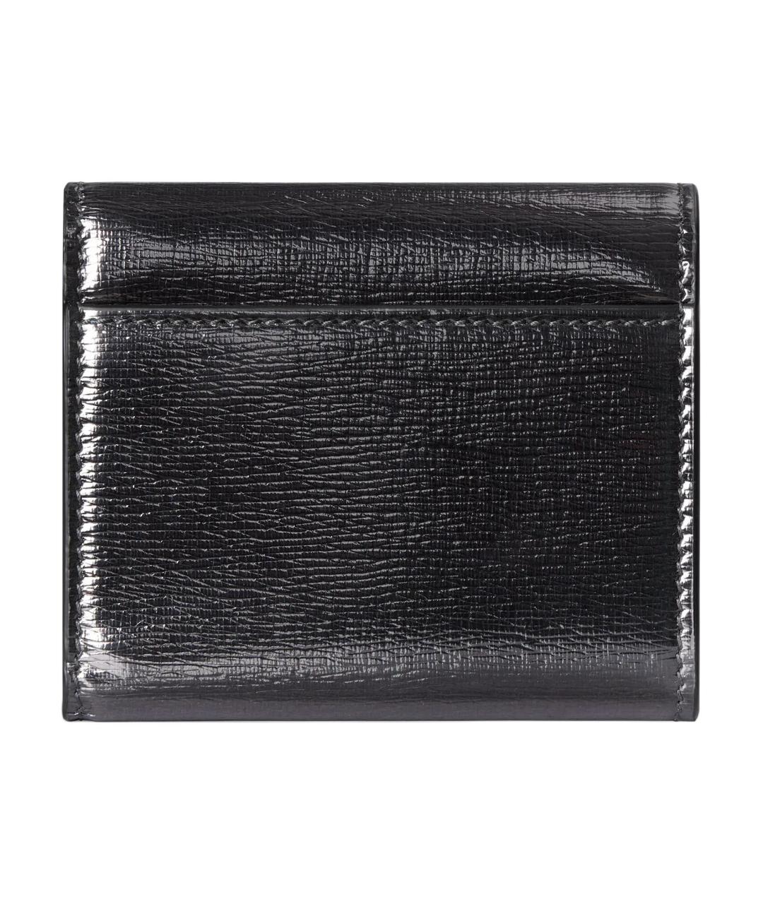 GUCCI Черный кошелек из лакированной кожи, фото 3